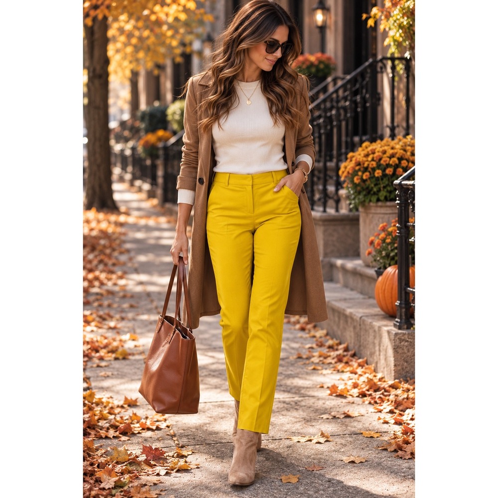 The Limited Exact Stretch Mustard Yellow Dress Pants Trousers Size 8 Regular